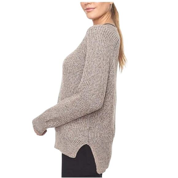 Ellen Tracy Roll Neck Chunky Knit Sweater Size Medium Nordic Rib Stitch Cozy - Picture 2 of 14